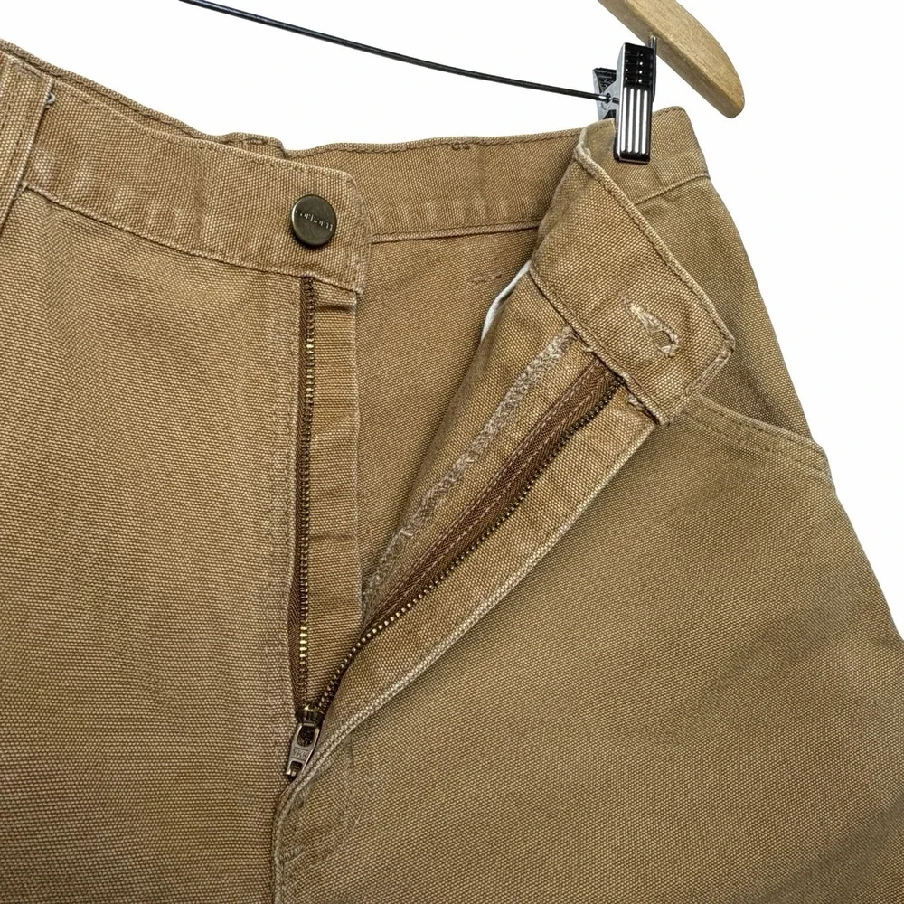 Vintage Carhartt WU1906 Duck Canvas Carpenter Work Shorts Brown Size 31 Y2K